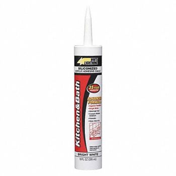 WHITE LIGHTNING Hybrid Caulk White Kitchen Bath, 49LX66