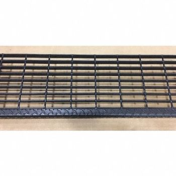 GRAINGER APPROVED Carbon Steel Stair Tread 9 3/4 x 24, 49N540