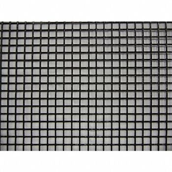 GRAINGER APPROVED Wire Mesh Black Fine 4 ft.W 96 L, 49N580