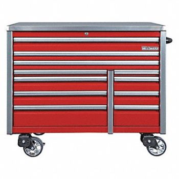 WESTWARD Rolling Tool Cabinet Red Ind Prem Duty, 49NR90