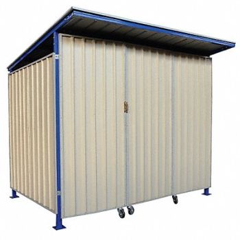 GRAINGER APPROVED Outdr Strg Shd 8 x8 3/8 x7 5/8ft Beige, 49P399