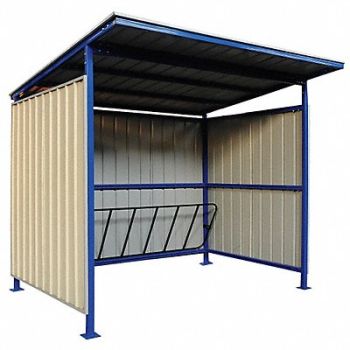GRAINGER APPROVED Bicycle Storage Shed 96x91x100.4in Slope, 49P401