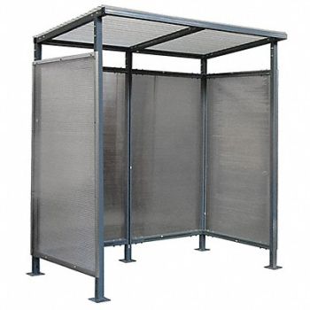GRAINGER APPROVED Smoking Shelter 77 inx84 inx46 in Slope, 49P403