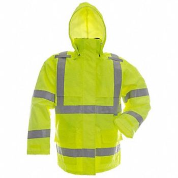 VIKING H7524 Rain Jacket Class 3 Type R Ylw/Grn XL, 49P642
