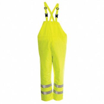 VIKING H7529 Rain Bib Overall Class E Ylw/Grn 4XL, 49P653