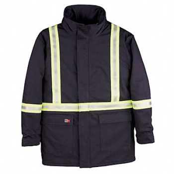 BIG BILL Flame-Resistant Parka Insulated S Navy, 49P950