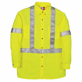 BIG BILL H5832 FR Long Sleeve Shirt Yellow M Button, 49R063