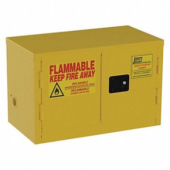 JAMCO Flammable Safety Cabinet 11 gal Yellow, 49R165