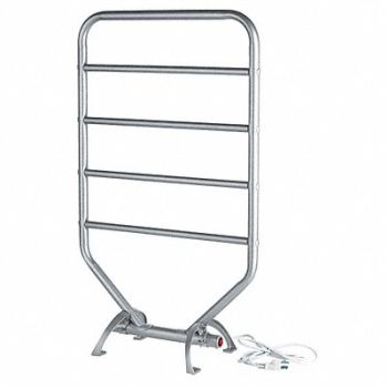 SEE ALL INDUSTRIES Towel Warmer Satin Nickel 80 W 21 in W, 49T413