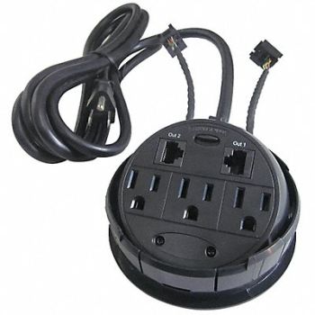 GRAINGER APPROVED PDU 3 Outlets 12A 8 ft Cord, 49T421