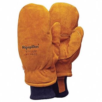 REFRIGIWEAR Leather Gloves Gold XL PR, 49T972