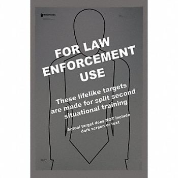 ACTION TARGET Ohio Training Silhouette Target PK100, 49U448