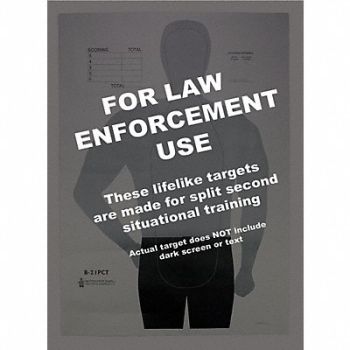 ACTION TARGET Kentucky/IRS Silhouette Target PK100, 49U454