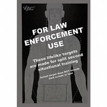 ACTION TARGET VTAC Silhouette Target PK100, 49U471