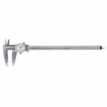 TESA BROWN SHARPE Dial Caliper Stainless Steel White, 49U609