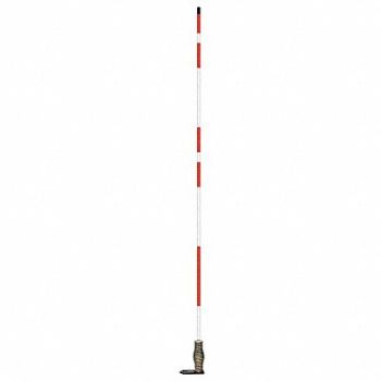 GRAINGER APPROVED Hydrant Marker 5 ft Fiberglss White/Red, 49U984