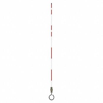 GRAINGER APPROVED Hydrant Marker 7 ft Fiberglss White/Red, 49U988