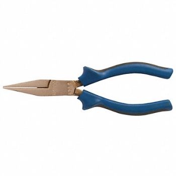AMPCO Flat Nose Plier 6-1/4 L Serrated, 49UG90
