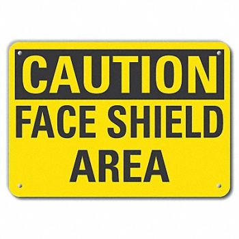 LYLE Caution Sign 7 in x 10 in Aluminum, 49VN26