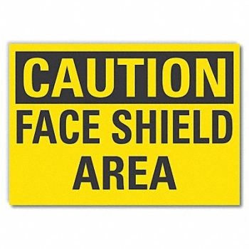 LYLE Face Mask Caution Rflct Label 3.5inx5in, 49VN31