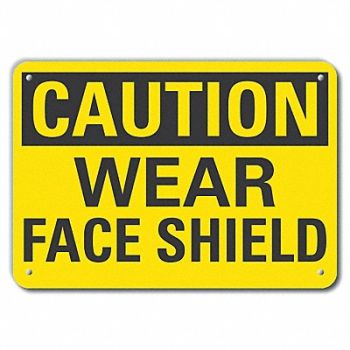 LYLE Rflct Eye Caution Sign 10x14in Alum, 49VN34