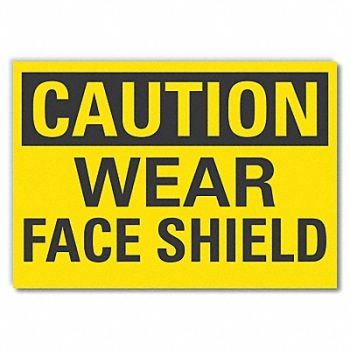 LYLE Eye Caution Rflct Label 3.5in x 5in, 49VN37