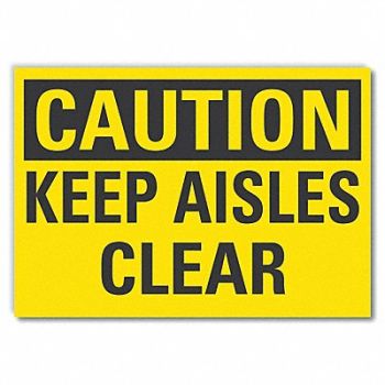 LYLE Keep Clear Caution Rflctv Lbl 3 1/2x5in, 49VN55