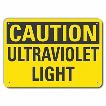 LYLE Rflct Elec Hzrd Caut Sign 10x14in Alum, 49VN64