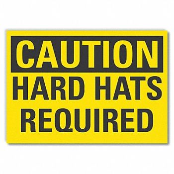 LYLE Hard Hat Caution Rflct Label 3.5inx5in, 49VN73