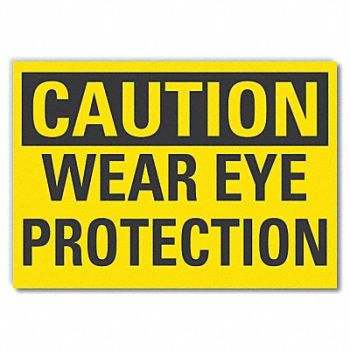 LYLE Eye Caution Rflctv Label 3.5inx5in, 49VP34
