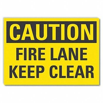 LYLE Fire Lane Caution Rflct Label 3 1/2x5in, 49VP46