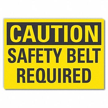 LYLE Safety Belt Caution Rflctv Label 3.5x5in, 49VP52