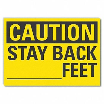 LYLE Stay Clear Caution Rflct Label 3.5x5in, 49VP58