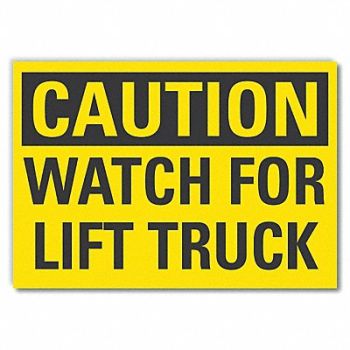 LYLE Lift Truck Trfc Caut Rflct Lbl 3.5x5in, 49VP82