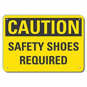 LYLE Caution Sign 7 in x 10 in Aluminum, 49VP83