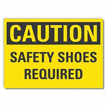 LYLE Foot Caution Rflct Label 7 in x 10 in, 49VP84