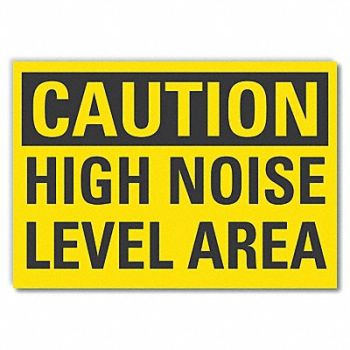 LYLE Hearing Caution Rflctv Label 3.5inx5in, 49VR13