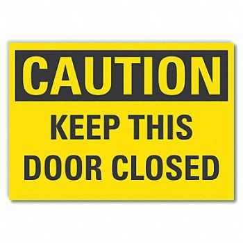 LYLE Door Instruction Caution Label 3 1/2x5in, 49VR25