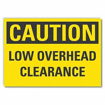 LYLE Low Clearance Caution Rflctv Lbl 3.5x5in, 49VR67