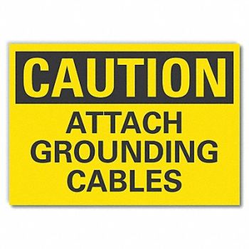 LYLE Grounding Caution Rflct Label 3.5x5in, 49VR79