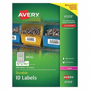 AVERY Label 1-3/4 Wx2/3 H 3000 No.of Lbls PK50, 49VT38