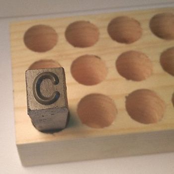 YOUNG BROS. STAMP WORKS Hand Stamp Letter C 5/16in Steel Gothic, 39GA71