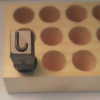 YOUNG BROS. STAMP WORKS Hand Stamp 2-5/8 Shank L Steel, 49VX90