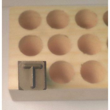 YOUNG BROS. STAMP WORKS Hand Stamp 2-5/8 Shank L Steel, 49VY01