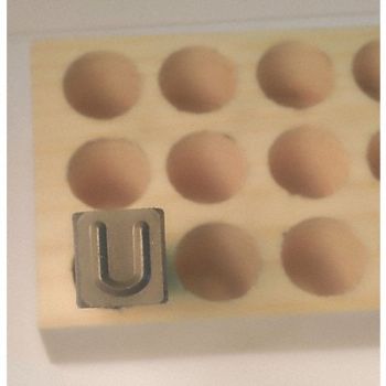 YOUNG BROS. STAMP WORKS Hand Stamp 2-5/8 Shank L Steel, 49VY02