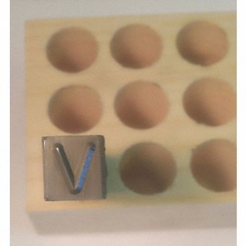 YOUNG BROS. STAMP WORKS Hand Stamp 2-1/2 Shank L Steel, 49VY39