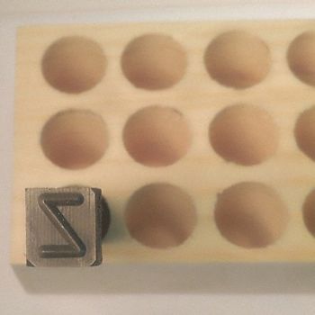 YOUNG BROS. STAMP WORKS Hand Stamp 2-5/8 Shank L Steel, 49VY07