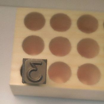 YOUNG BROS. STAMP WORKS Hand Stamp 2-5/8 Shank L Steel, 49VY11