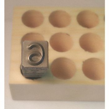 YOUNG BROS. STAMP WORKS Hand Stamp Number 9 1/4in Steel Reversed, 39GA57