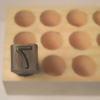 YOUNG BROS. STAMP WORKS Hand Stamp 2-5/8 Shank L Steel, 49VY15